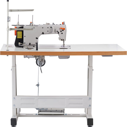 PN1- VEVOR Industrial Sewing Machine, Heavy-duty Lockstitch Sewing Machine with 550W Servo Motor Table Stand, Electro-mechanization Intelligent Start-stop, 0-5mm Industrial Straight Stitch 5000s.p.m - Likeshoppe 