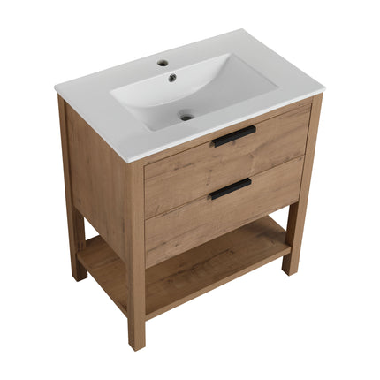 PT2- 30 Inch Bathroom Vanity Plywood With 2 Drawers - Likeshoppe 