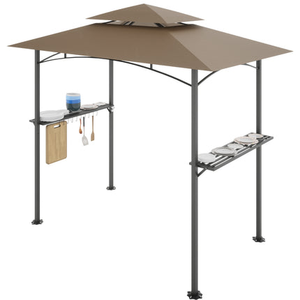 AG6- 8x 5 FT Grill Gazebo Grill Canopy Double Tiered BBQ Gazebo Outdoor BBQ Canopy - Likeshoppe 