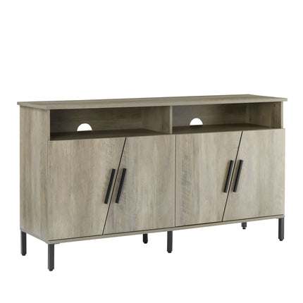 TV3- Farmhouse style TV Stand;  TV station with storage and open drawers;  entertainment center console table;  living room media furniture.(Grey; 58''W*23.6''D*31.5''H) - Likeshoppe 