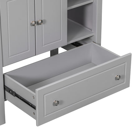 PT9- 30\\" Bathroom Vanity Base Only;  Solid Wood Frame;  Bathroom Storage Cabinet with Doors and Drawers - Likeshoppe 