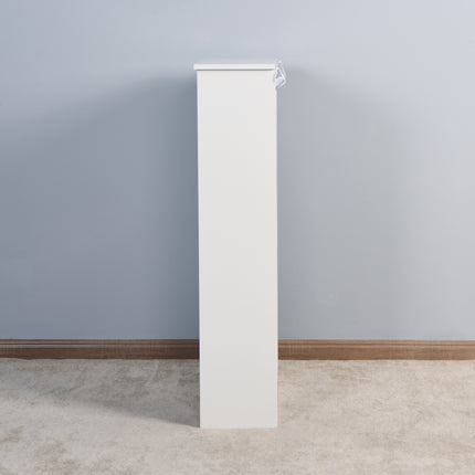 PQ3- Wooden Shoe Cabinet for Entryway;  White Shoe Storage Cabinet with 3 Flip Doors 20.94x9.45x43.11 inch - Likeshoppe 