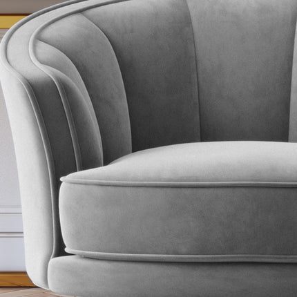 PJ1- Modern Velvet Accent Barrel Chair Leisure Accent Chair Living Room Upholstered Armchair Vanity Chair for Bedroom Meeting Room - Likeshoppe 
