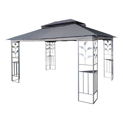AG13- 13x10 Outdoor Patio Gazebo Canopy Tent With Ventilated Double Roof And Mosquito net(Detachable Mesh Screen On All Sides); Suitable for Lawn;  Garden;  Backyard and Deck - Likeshoppe 