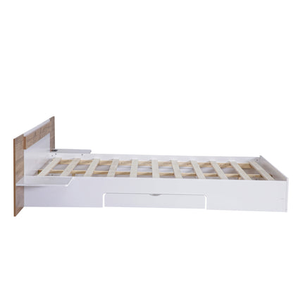 PF5- Queen Size Platform Bed with Headboard, Drawers, Shelves, USB Ports and Sockets - Likeshoppe 