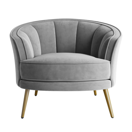 PJ1- Modern Velvet Accent Barrel Chair Leisure Accent Chair Living Room Upholstered Armchair Vanity Chair for Bedroom Meeting Room - Likeshoppe 