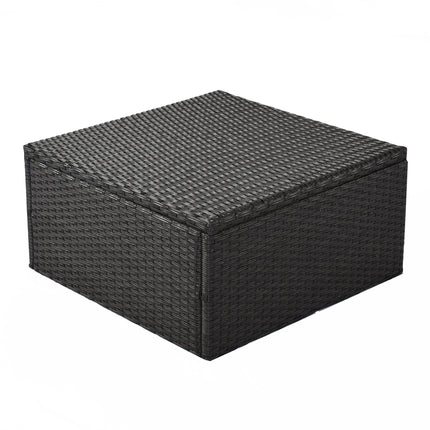 PX2- Outdoor Patio Rectangle Daybed with Retractable Canopy, Wicker Furniture Sectional Seating with Washable Cushions, Backyard, Porch - Likeshoppe 